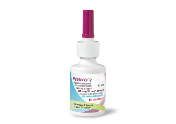 Glenmark Ryaltris nasal spray is used for the treatment of seasonal allergic rhinitis in adults