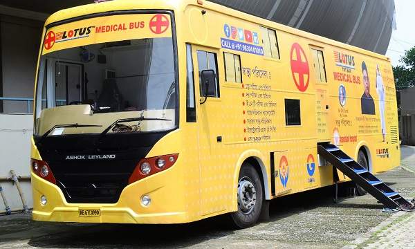 The Lotus TMT medical bus. Photo: Lotustmt